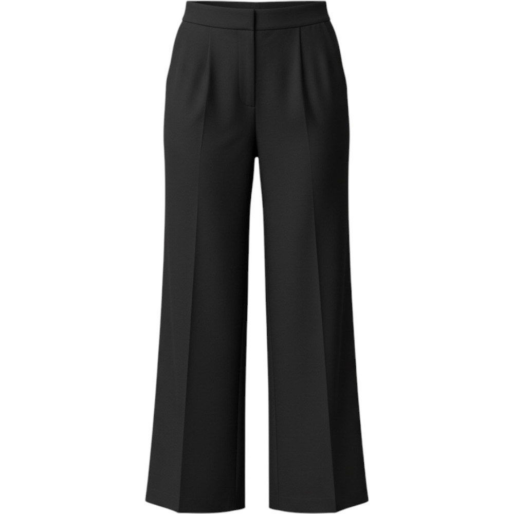 Future Collective Black Wide Leg Pleated Trousers NWT Size 16 High Rise Pants